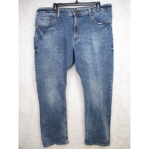 Wrangler Slim Straight Jeans Men's 38x30 Comfort Stretch Blue Denim 92FNWAR Casu